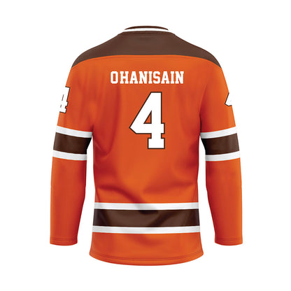 BGSU - NCAA Men's Ice Hockey : Nick O'Hanisain - Orange Hockey Jersey-1