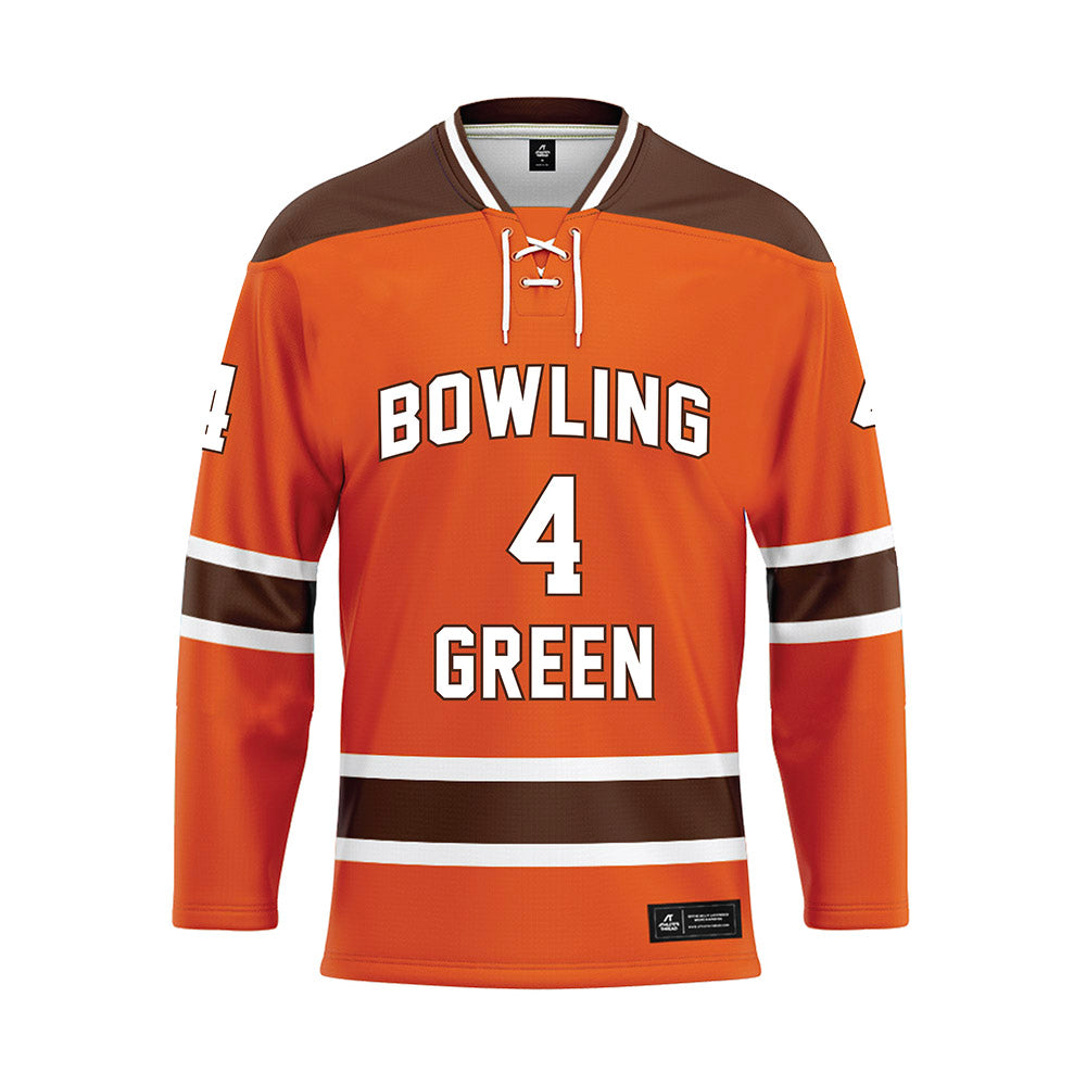 BGSU - NCAA Men's Ice Hockey : Nick O'Hanisain - Orange Hockey Jersey-0