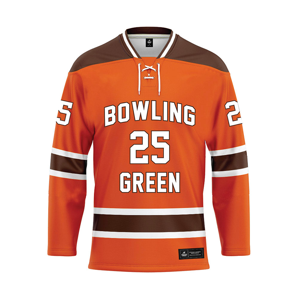 BGSU - NCAA Men's Ice Hockey : Brayden Crampton - Orange Hockey Jersey-0