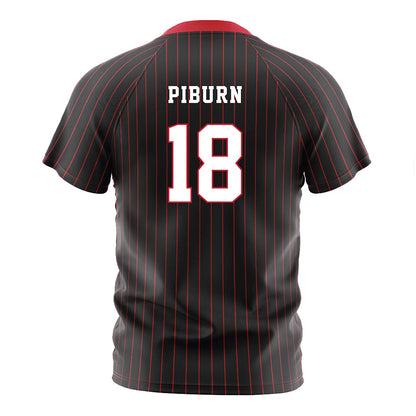 Seattle - NCAA Women's Soccer : Katie Piburn - Black Red Stripe Soccer Jersey