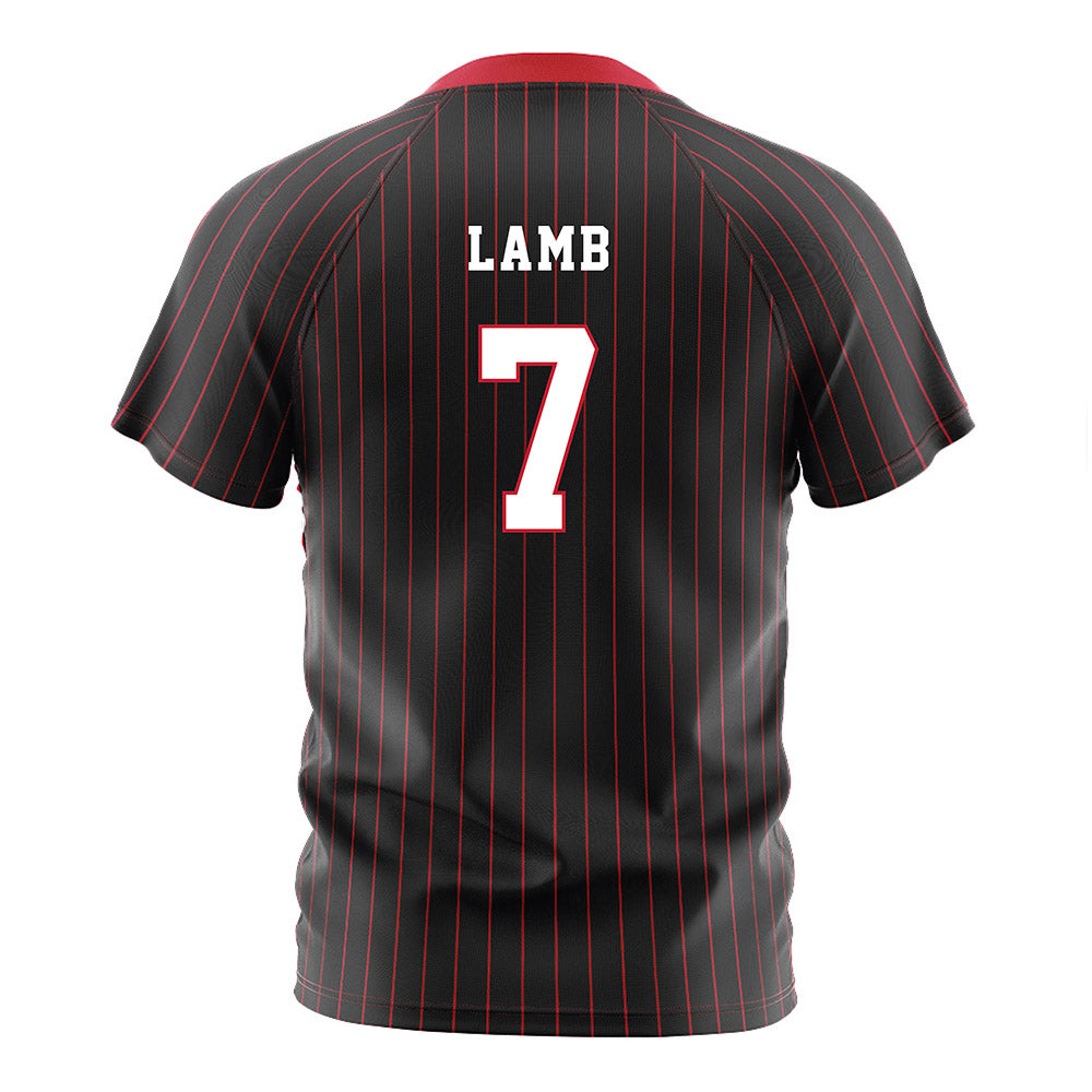 Seattle - NCAA Women's Soccer : Alana Lamb - Black Red Stripe Soccer Jersey