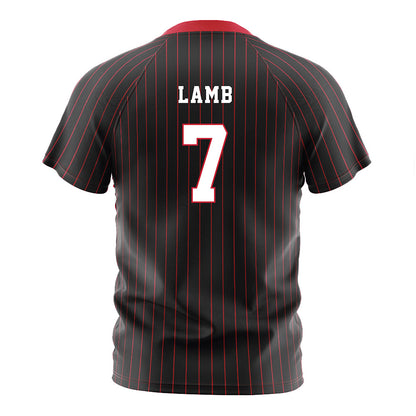 Seattle - NCAA Women's Soccer : Alana Lamb - Black Red Stripe Soccer Jersey