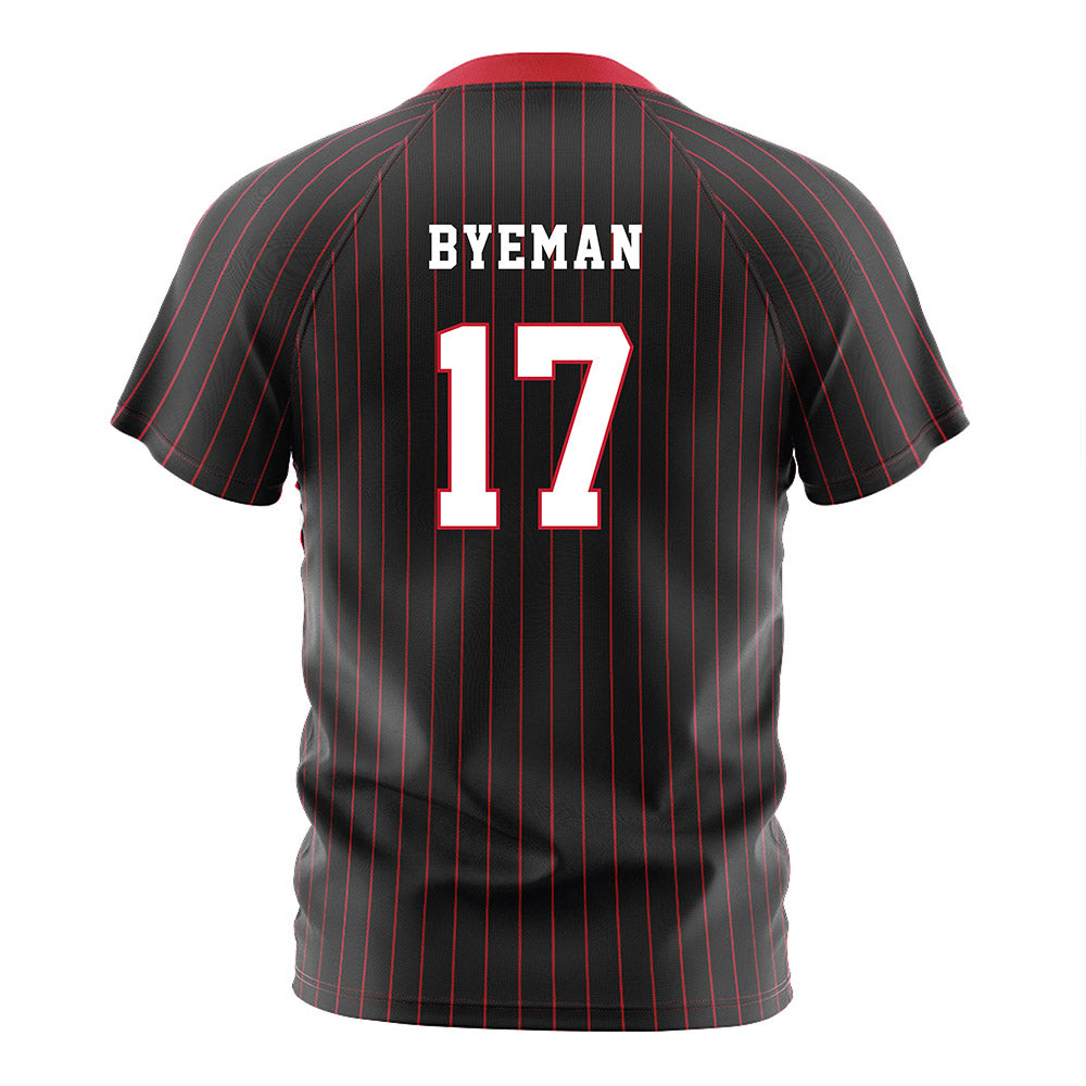 Seattle - NCAA Women's Soccer : Jaelyn Byeman - Black Red Stripe Soccer Jersey-1