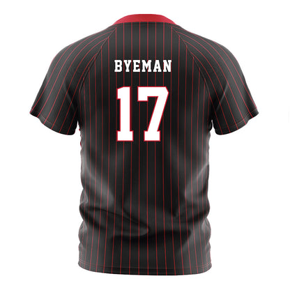 Seattle - NCAA Women's Soccer : Jaelyn Byeman - Black Red Stripe Soccer Jersey-1