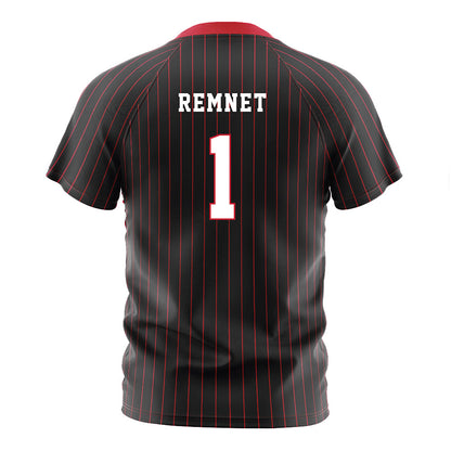 Seattle - NCAA Women's Soccer : Rachael Remnet - Black Red Stripe Soccer Jersey