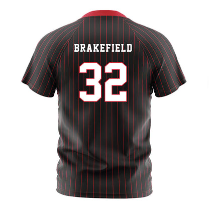 Seattle - NCAA Women's Soccer : Kyla Brakefield - Black Red Stripe Soccer Jersey-1