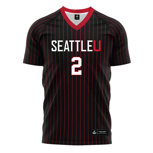 Seattle - NCAA Women's Soccer : Caroline Penner - Black Red Stripe Soccer Jersey