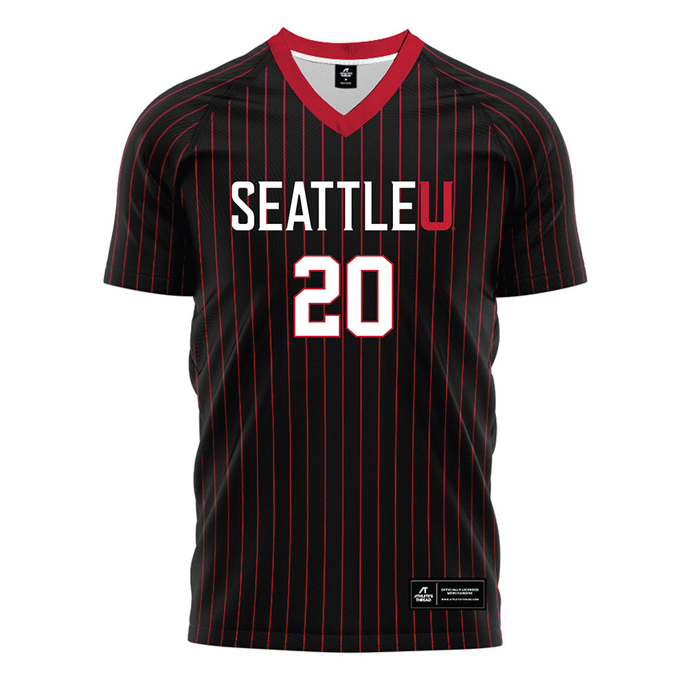 Seattle - NCAA Women's Soccer : Nina Prusa - Black Red Stripe Soccer Jersey