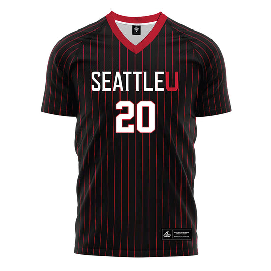 Seattle - NCAA Women's Soccer : Nina Prusa - Black Red Stripe Soccer Jersey