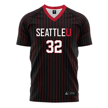 Seattle - NCAA Women's Soccer : Kyla Brakefield - Black Red Stripe Soccer Jersey-0