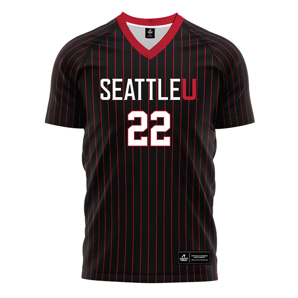 Seattle - NCAA Women's Soccer : Zoe Hopkins - Black Red Stripe Soccer Jersey