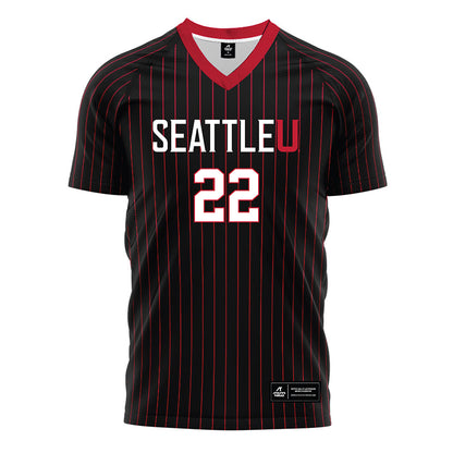 Seattle - NCAA Women's Soccer : Zoe Hopkins - Black Red Stripe Soccer Jersey