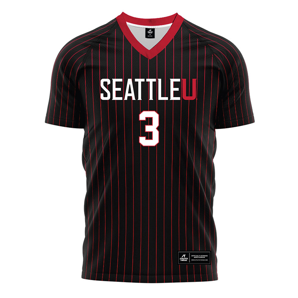 Seattle - NCAA Women's Soccer : Sydnee Smith - Black Red Stripe Soccer Jersey