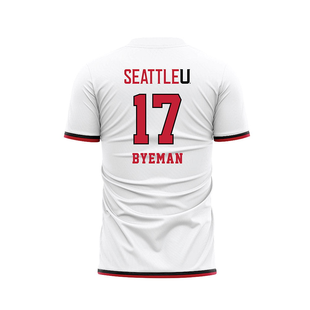 Seattle - NCAA Women's Soccer : Jaelyn Byeman - White Soccer Jersey-1