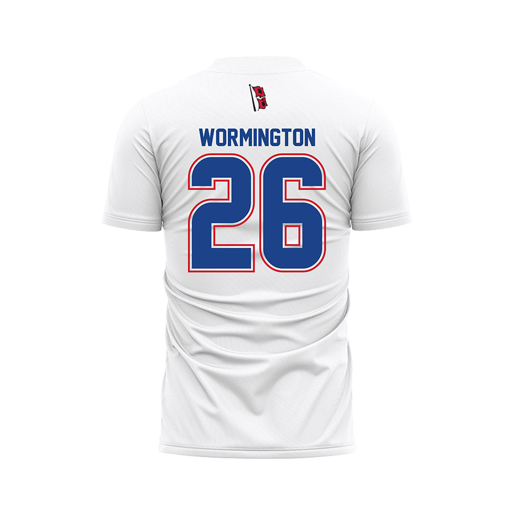 Tulsa - NCAA Men's Soccer : Trajan Wormington - White Soccer Jersey-1