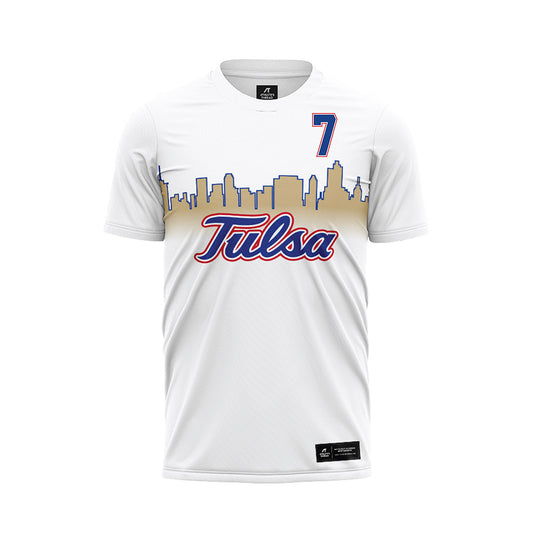 Tulsa - NCAA Men's Soccer : Arnau Pedrola - White Soccer Jersey-0