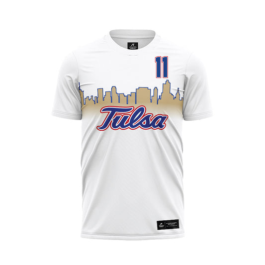 Tulsa - NCAA Men's Soccer : Joao Neves - White Soccer Jersey-0