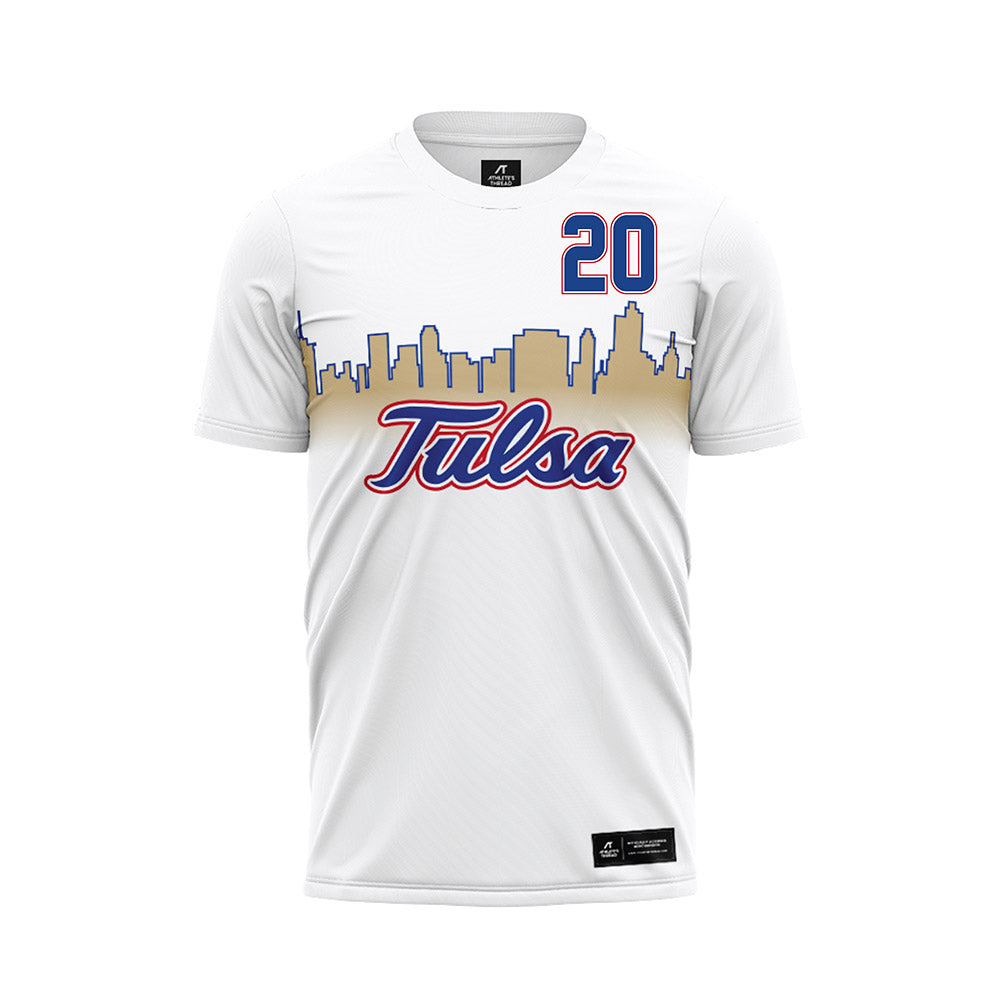 Tulsa - NCAA Men's Soccer : Nick Nkansa-Dwamena - White Soccer Jersey-0