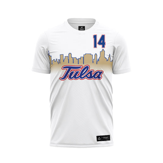 Tulsa - NCAA Men's Soccer : Jareth Mejia - White Soccer Jersey-0