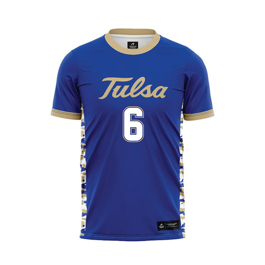 Tulsa - NCAA Men's Soccer : jared aguilar - Blue Soccer Jersey