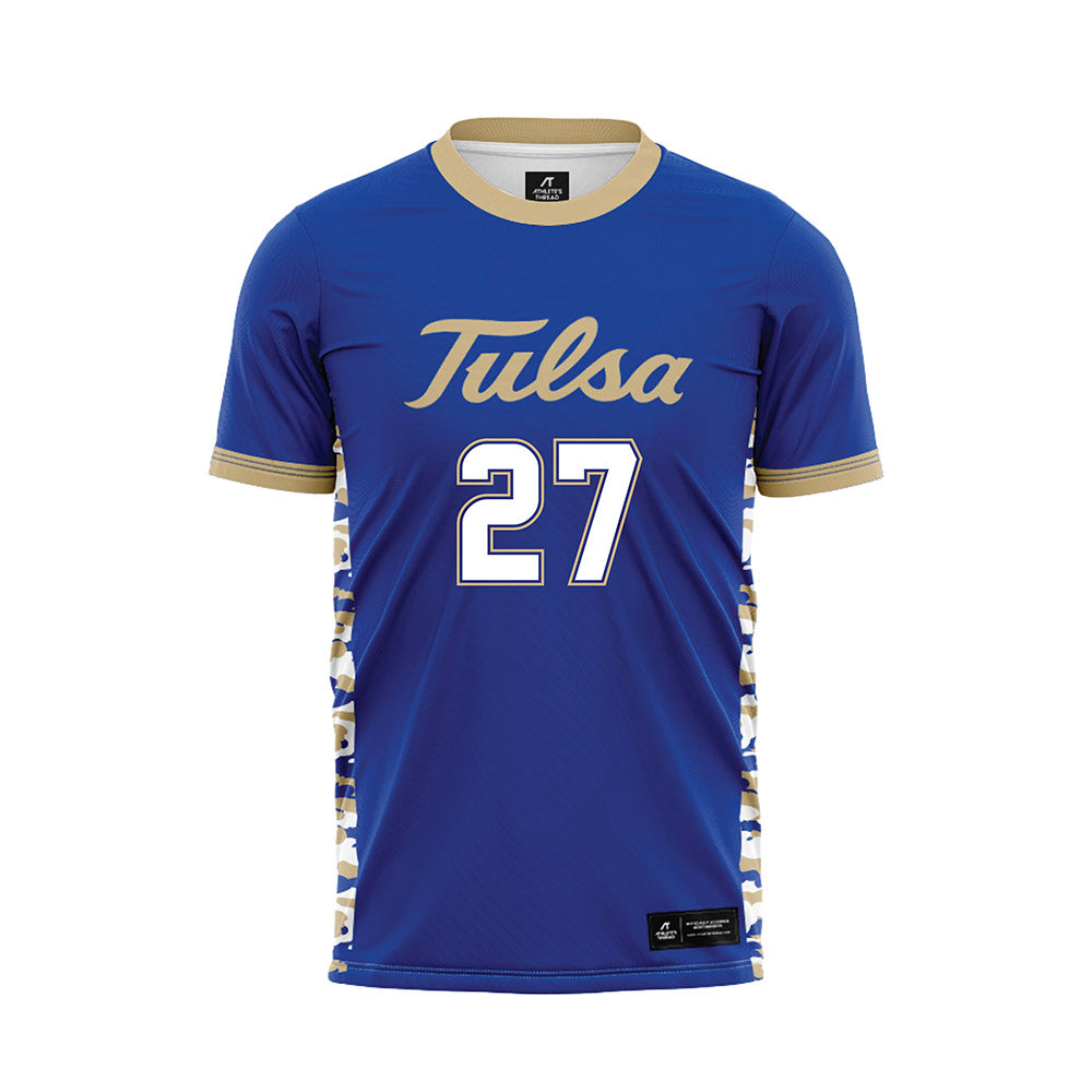 Tulsa - NCAA Men's Soccer : Ian McIntosh - Blue Soccer Jersey-0