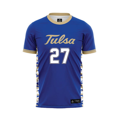 Tulsa - NCAA Men's Soccer : Ian McIntosh - Blue Soccer Jersey-0
