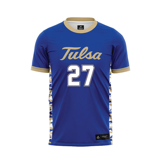 Tulsa - NCAA Men's Soccer : Ian McIntosh - Blue Soccer Jersey-0