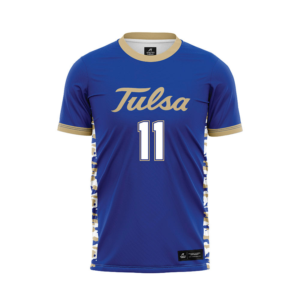 Tulsa - NCAA Men's Soccer : Joao Neves - Blue Soccer Jersey-0