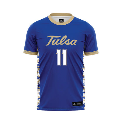 Tulsa - NCAA Men's Soccer : Joao Neves - Blue Soccer Jersey-0