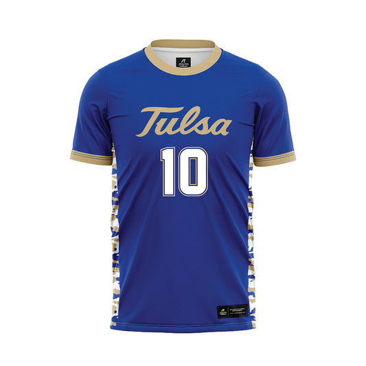 Tulsa - NCAA Men's Soccer : Gyuwon Chong - Blue Soccer Jersey-0