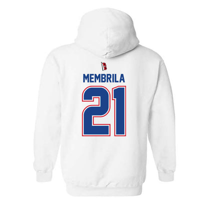 Tulsa - NCAA Men's Soccer : Aimar Membrila - White Hooded Sweatshirt