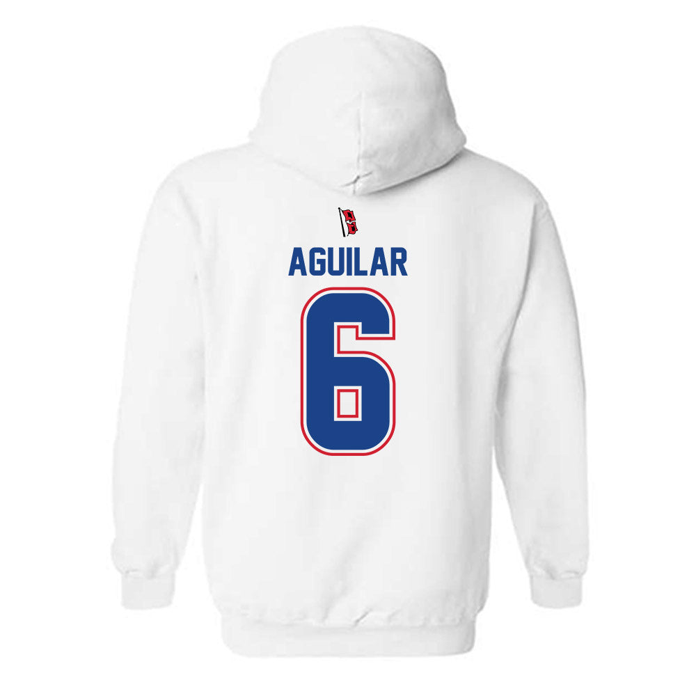 Tulsa - NCAA Men's Soccer : jared aguilar - White Hooded Sweatshirt