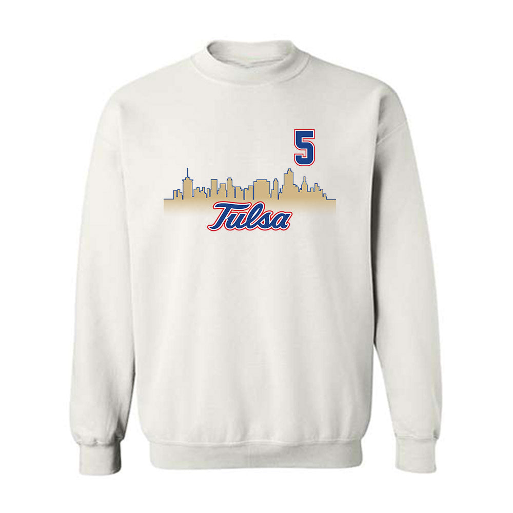 Tulsa - NCAA Men's Soccer : Luc Achermann - Replica Shersey Crewneck Sweatshirt-0