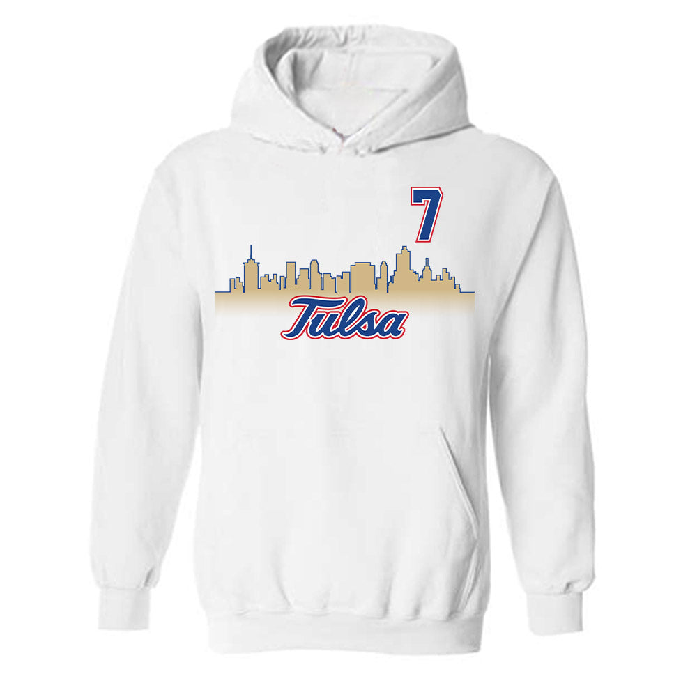 Tulsa - NCAA Men's Soccer : Arnau Pedrola - Replica Shersey Hooded Sweatshirt-0