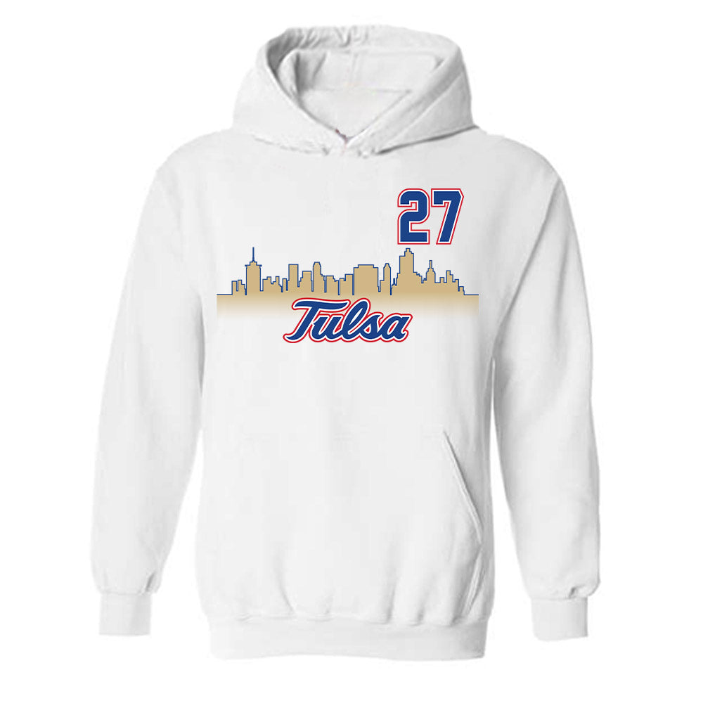 Tulsa - NCAA Men's Soccer : Ian McIntosh - Replica Shersey Hooded Sweatshirt-0
