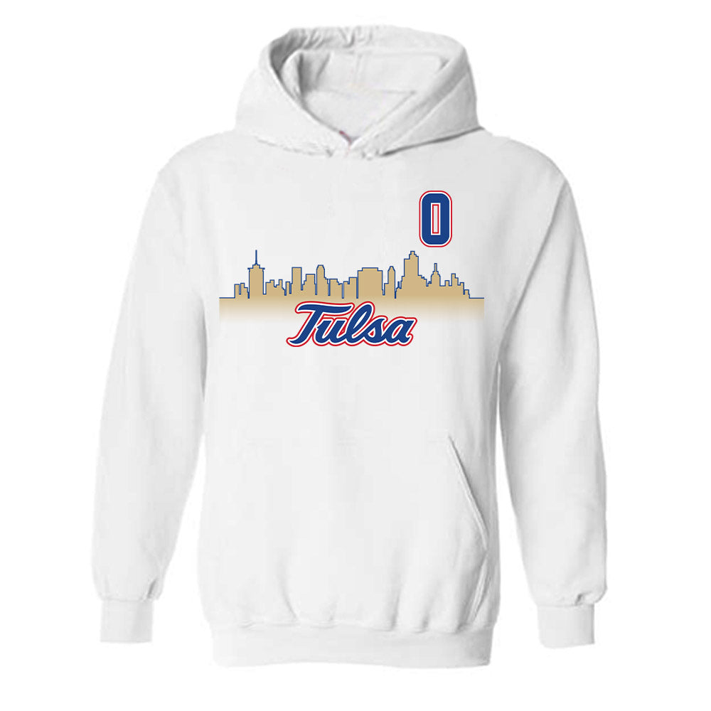 Tulsa - NCAA Men's Soccer : Carlito Saylon - White Hooded Sweatshirt
