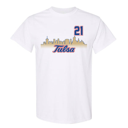 Tulsa - NCAA Men's Soccer : Aimar Membrila - White T-Shirt