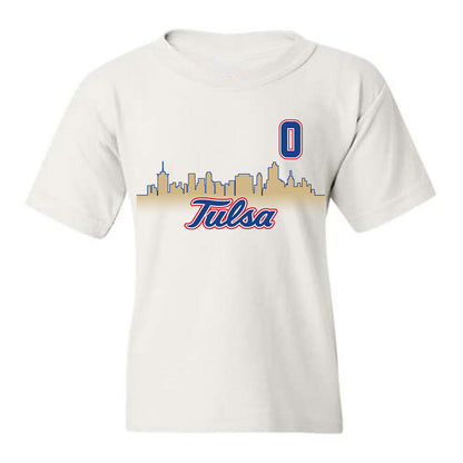 Tulsa - NCAA Men's Soccer : Carlito Saylon - White Youth T-Shirt