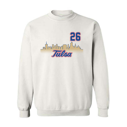 Tulsa - NCAA Men's Soccer : Trajan Wormington - Replica Shersey Crewneck Sweatshirt-0