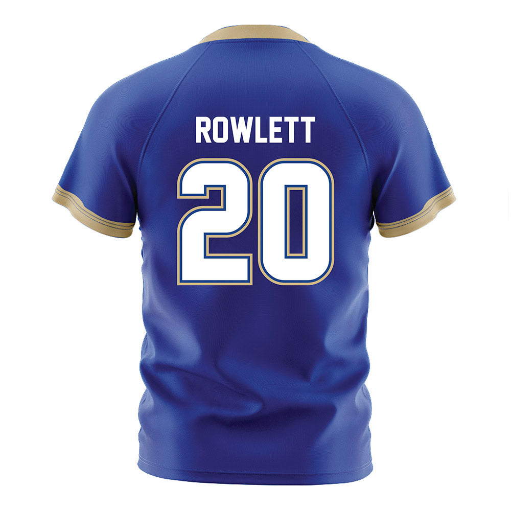 Tulsa - NCAA Women's Soccer : Brenna Rowlett - Blue Soccer Jersey-1