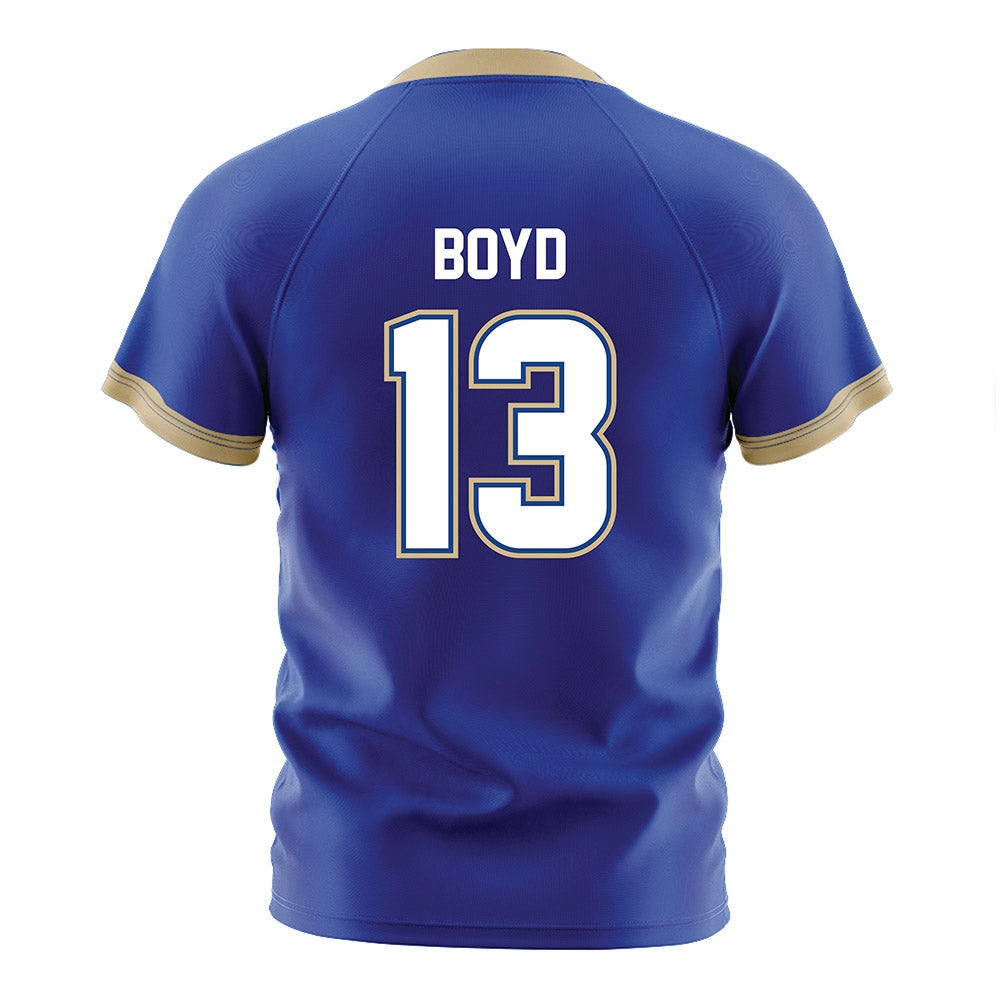 Tulsa - NCAA Women's Soccer : Presley Boyd - Blue Soccer Jersey-1