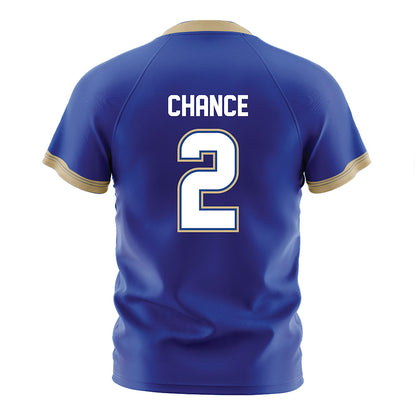 Tulsa - NCAA Women's Soccer : Hannah Chance - Blue Soccer Jersey-1