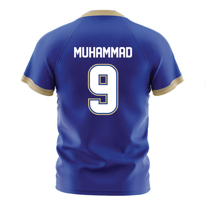 Tulsa - NCAA Women's Soccer : makayla muhammad - Blue Soccer Jersey-1