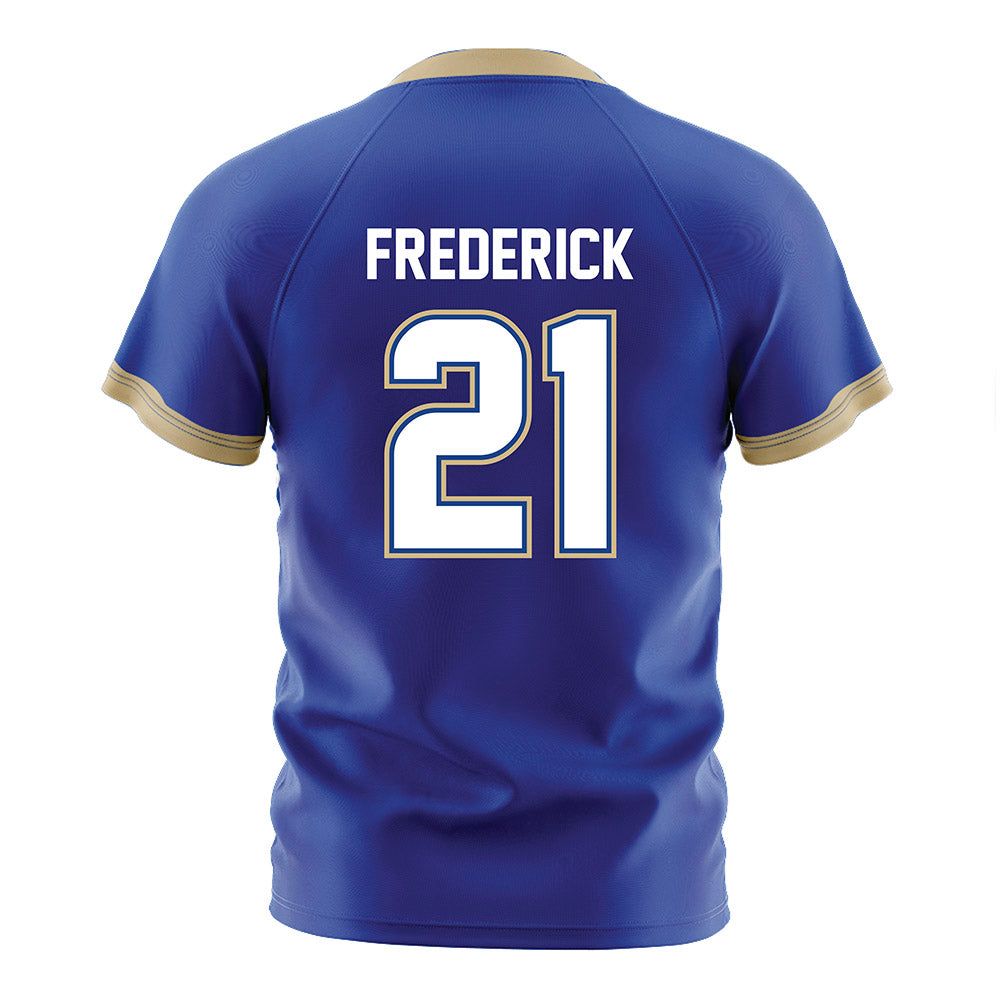 Tulsa - NCAA Women's Soccer : Jordan Frederick - Blue Soccer Jersey-1
