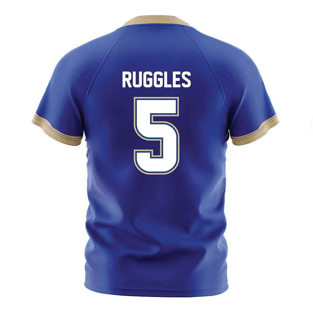 Tulsa - NCAA Women's Soccer : Gracen Ruggles - Blue Soccer Jersey-1