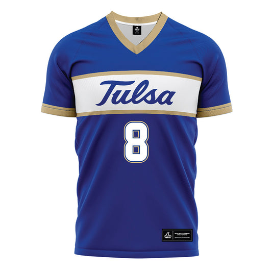 Tulsa - NCAA Women's Soccer : Kaylyn Simmons - Blue Soccer Jersey-0
