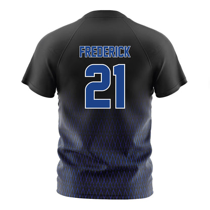 Tulsa - NCAA Women's Soccer : Jordan Frederick - Black Soccer Jersey-1