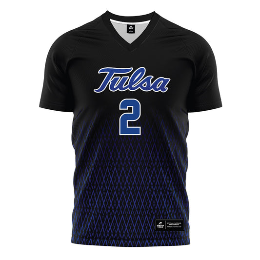 Tulsa - NCAA Women's Soccer : Hannah Chance - Black Soccer Jersey-0