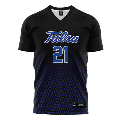 Tulsa - NCAA Women's Soccer : Jordan Frederick - Black Soccer Jersey-0