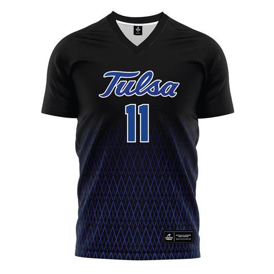 Tulsa - NCAA Women's Soccer : Aniya Facen - Black Soccer Jersey-0
